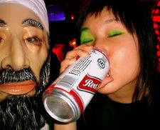 Bin Laden and beer-drinking girl